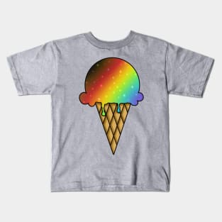 Galaxy Ice Cream - Rainbow Pride Kids T-Shirt